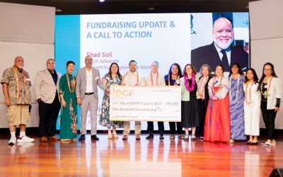 Local leaders, IECF staff and board celebrated the launch of the AANHPI Fund