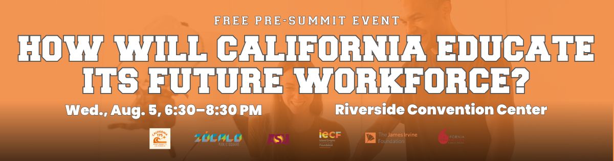 orange and gray banner announcing event
